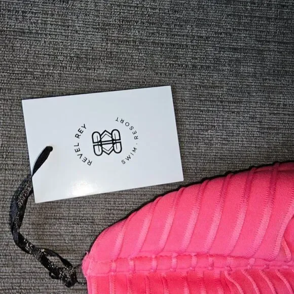 Revel Rey Hayes Women's Pink ring Up me bikini top Size Small - Picture 10 of 16